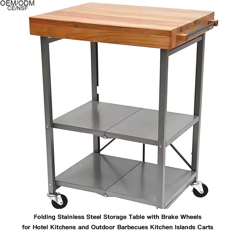 Folding Stainless Steel Storage Table