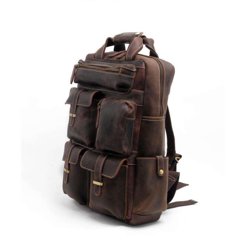 Vintage Multifunctional Leather Backpack