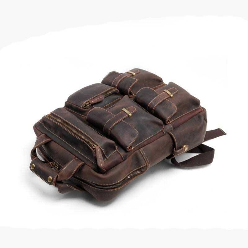 Vintage Multifunctional Leather Backpack