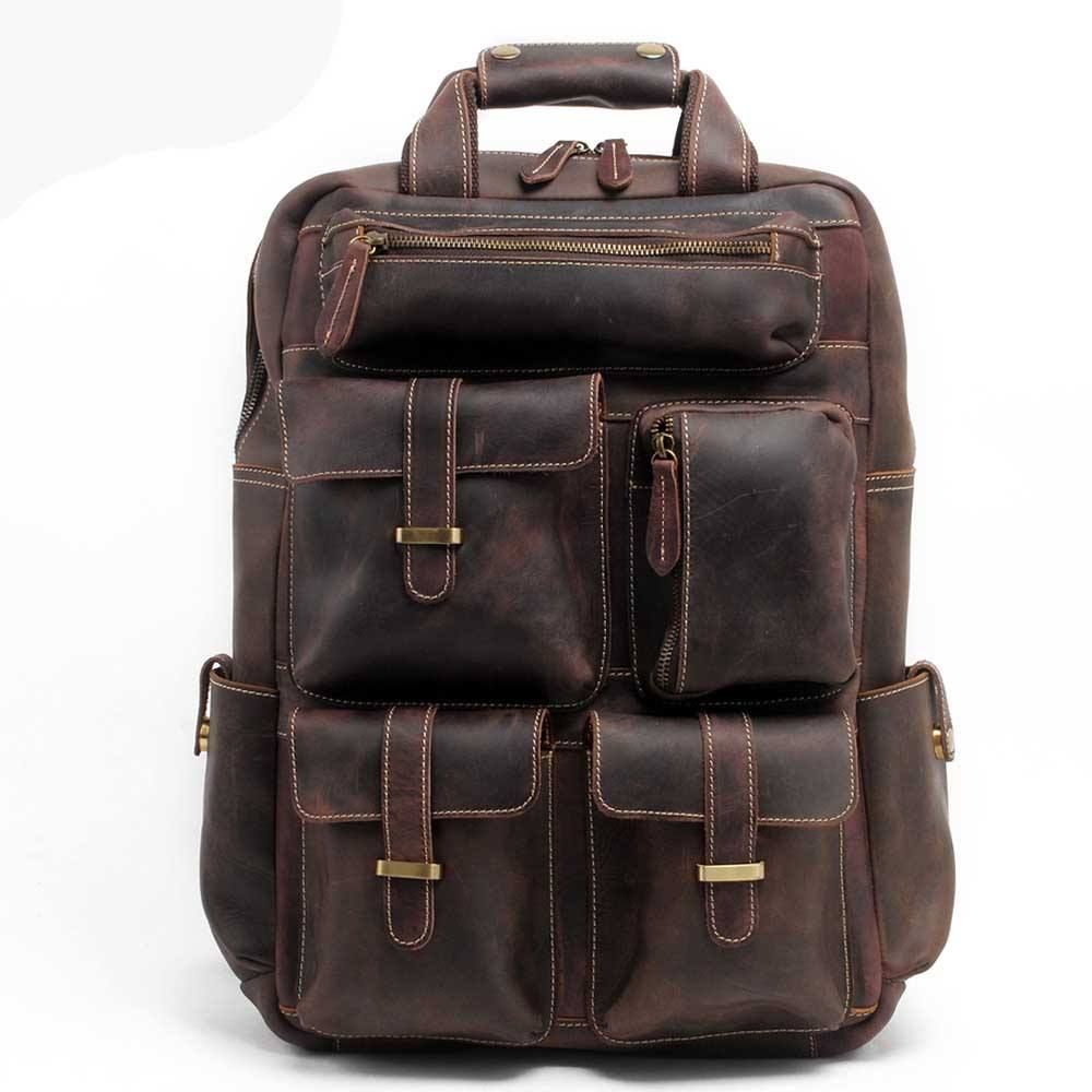 Vintage Multifunctional Leather Backpack