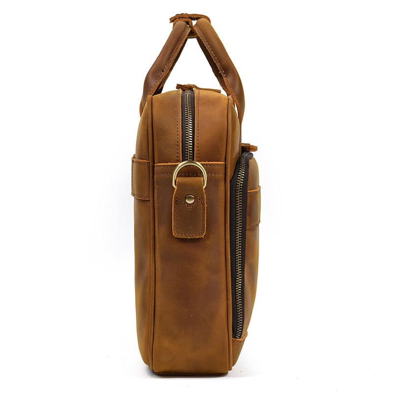Classic Brown Leather Briefcase