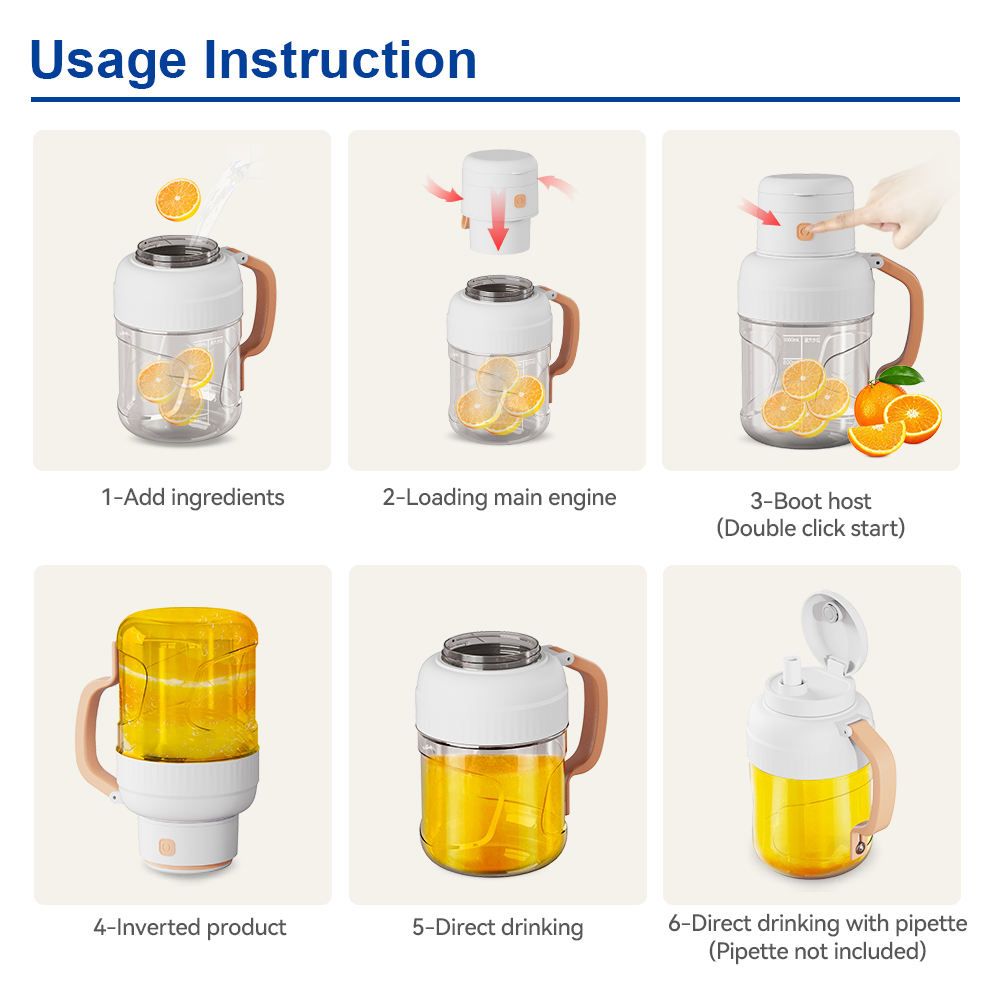 IPX6 Waterproof Portable Juicer