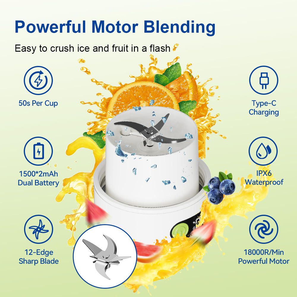 Portable Safety Power-Off Juicer Cup