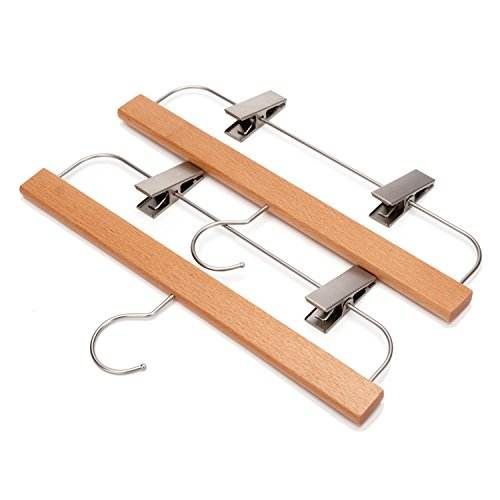 Wooden Metal Pants Clip Hanger