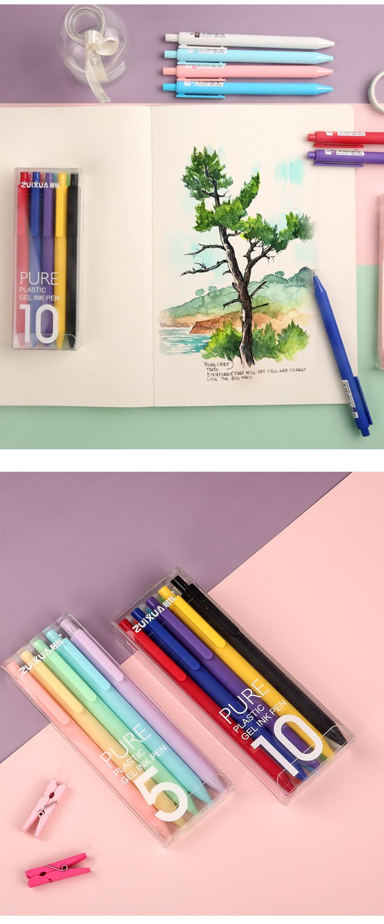 Macaron Color Gel Pen Set