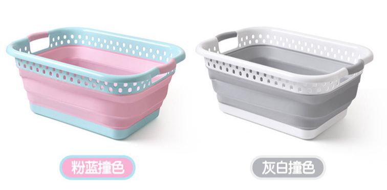 Portable Folding Plastic Basket