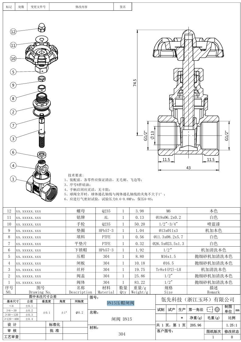 DN15 Compression Valve