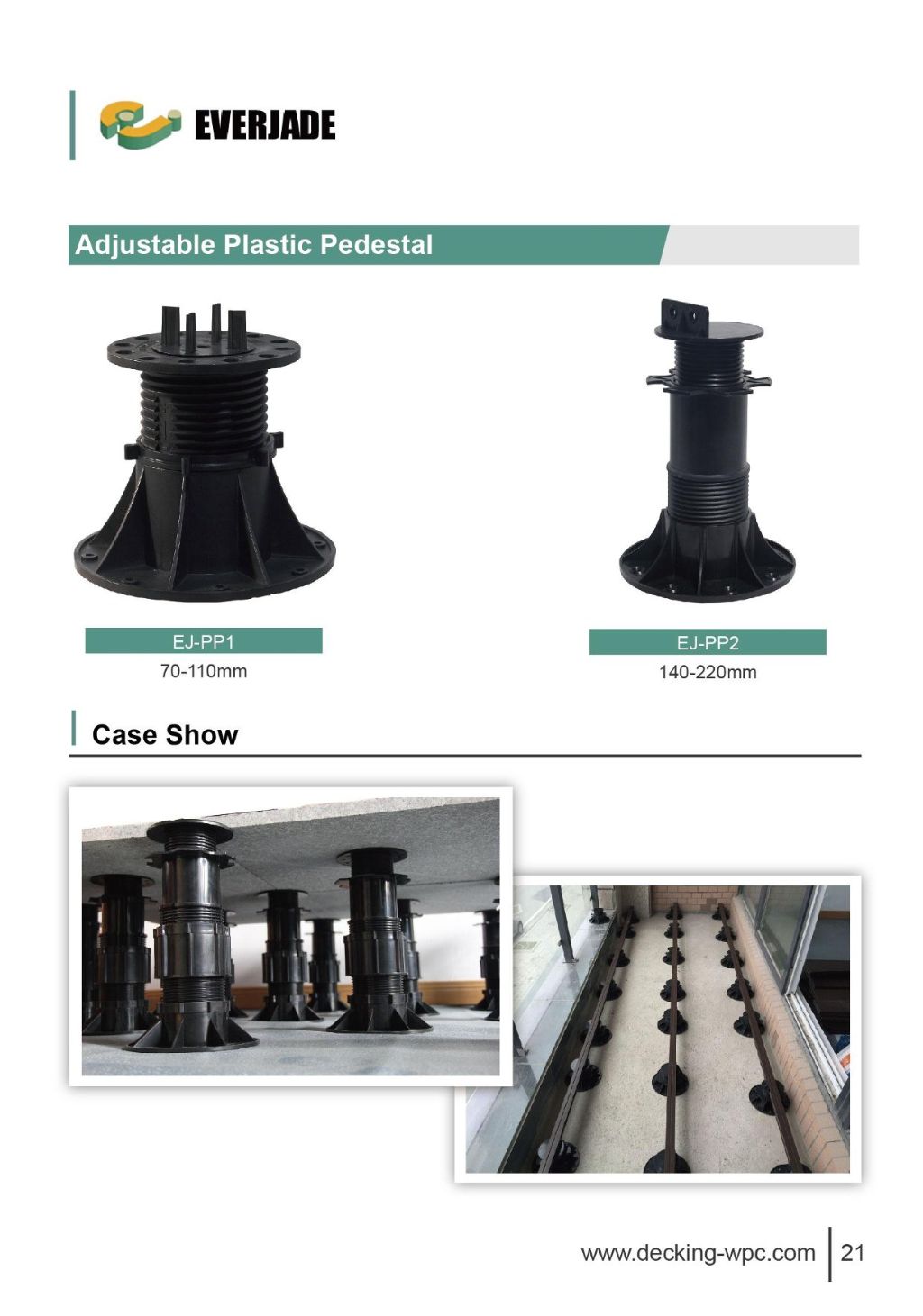 Adjustable Plastic Support