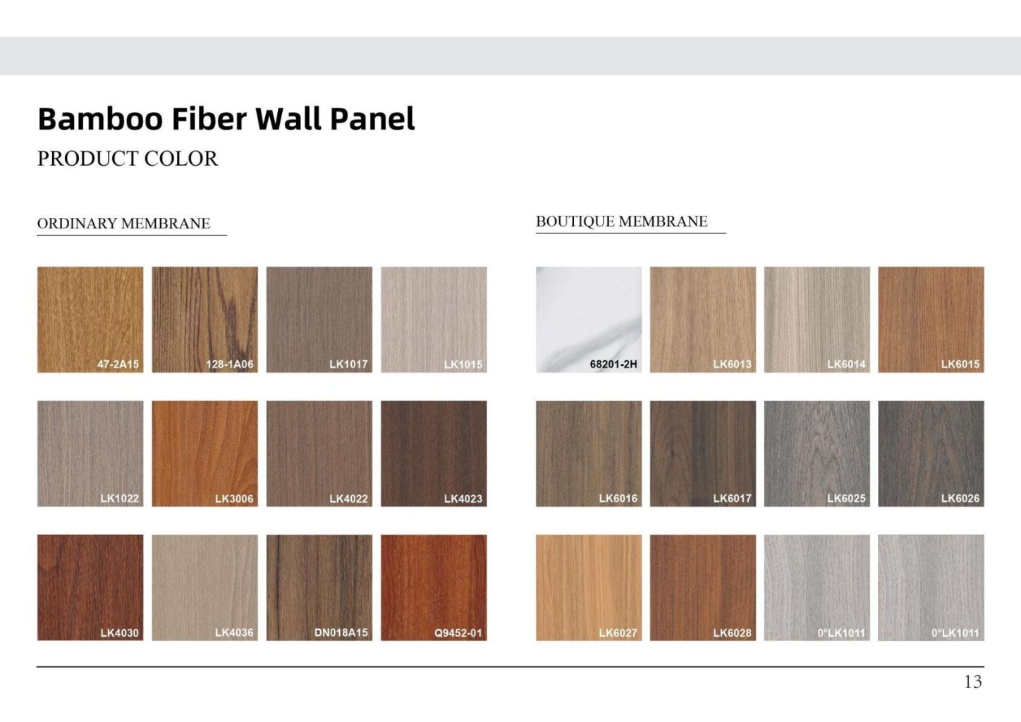 Bamboo Fiber Wall Panel