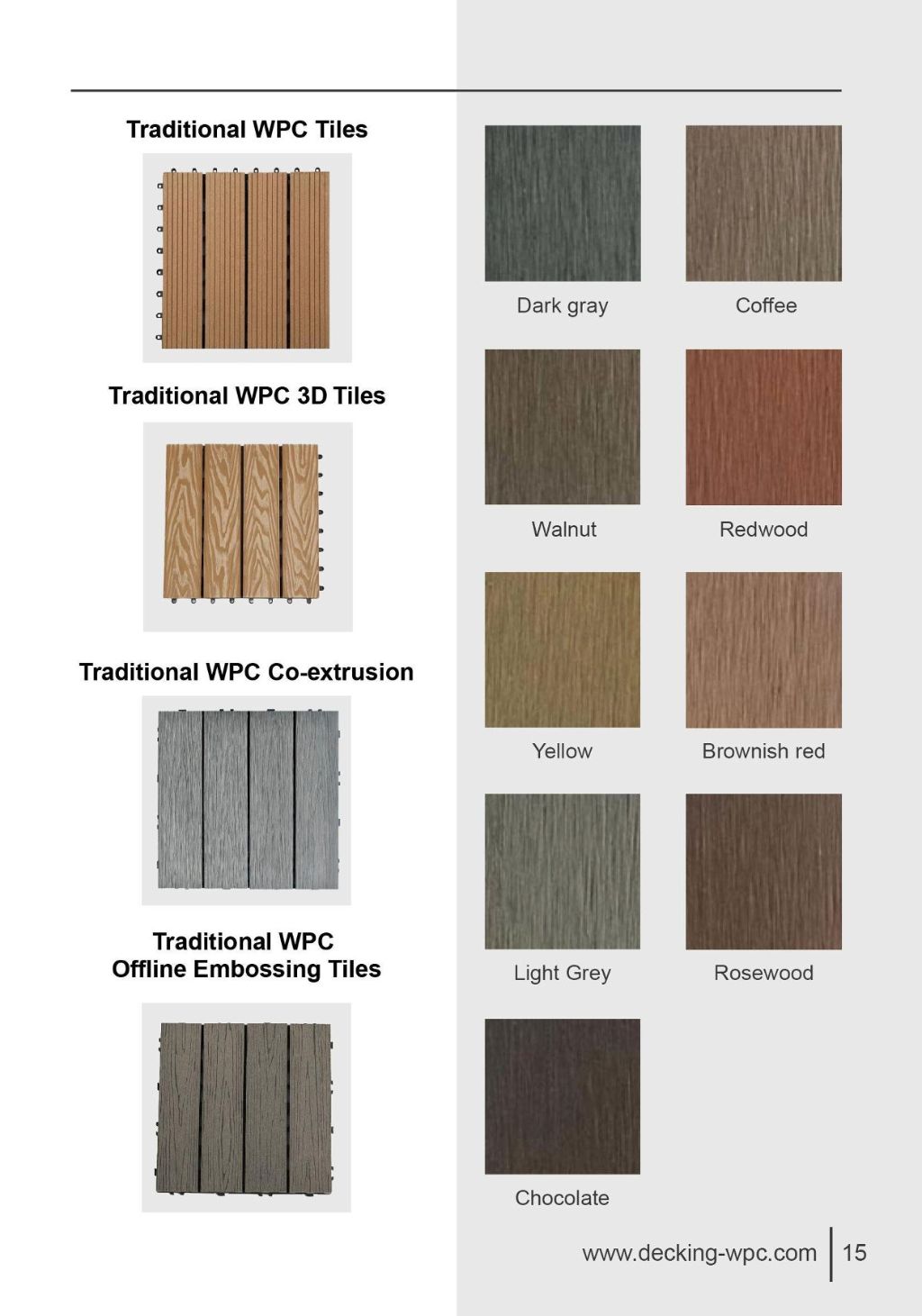 WPC Outdoor Tiles