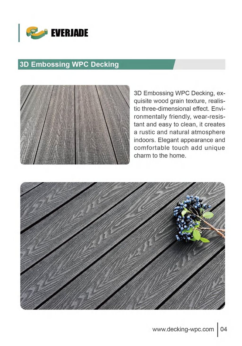 3D Embossed WPC Flooring