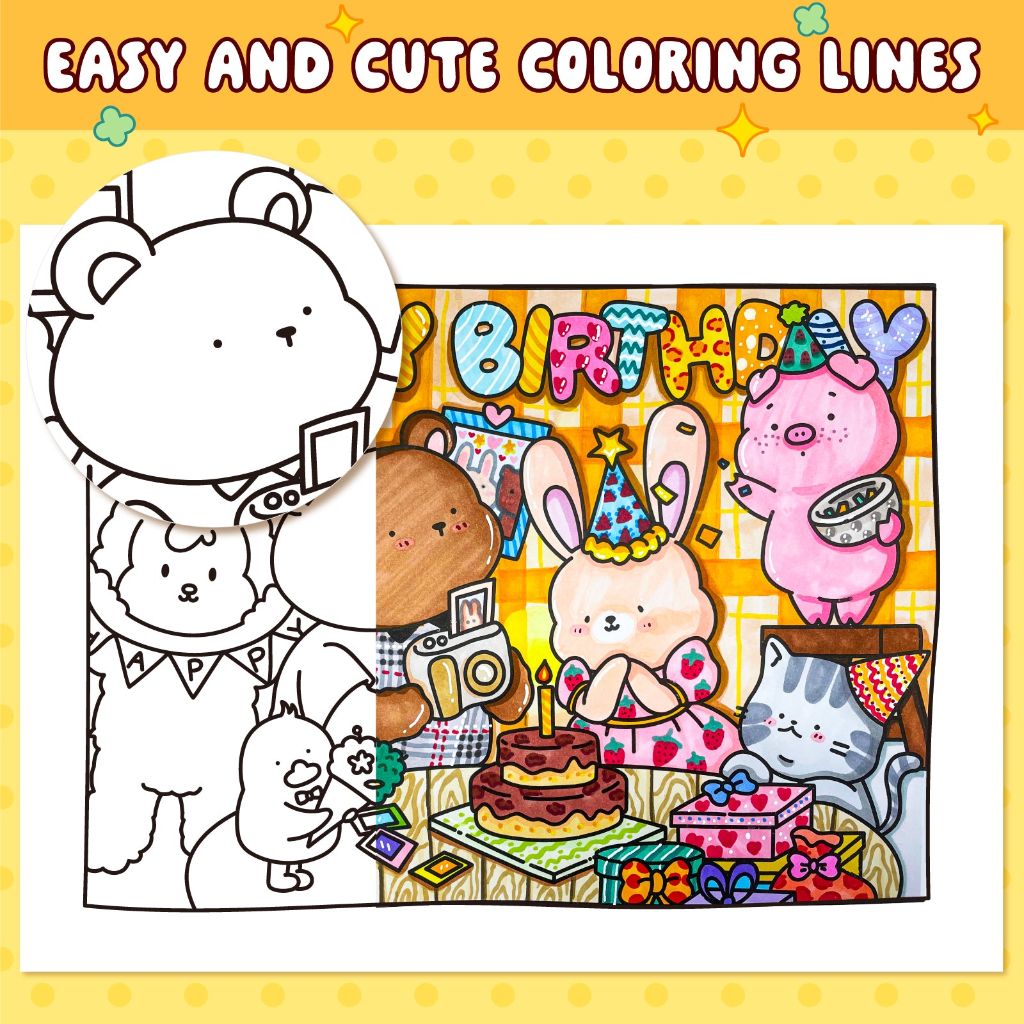 Cute and Cozy Coloring Book