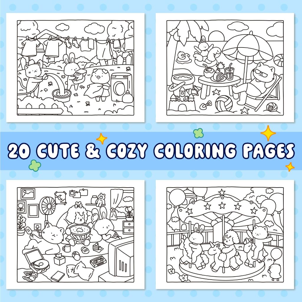 Cute and Comfortable Coloring Book