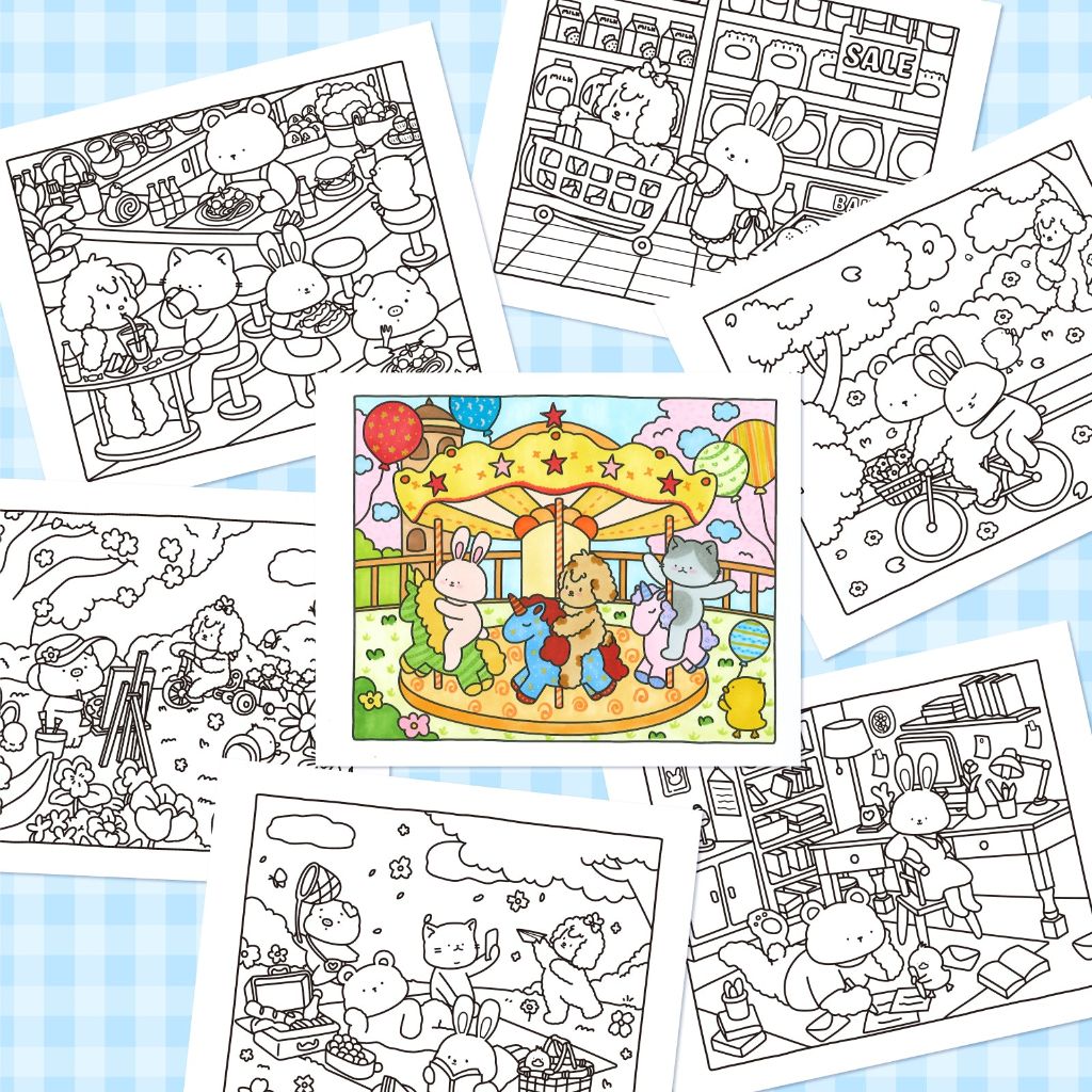 Cute and Comfortable Coloring Book