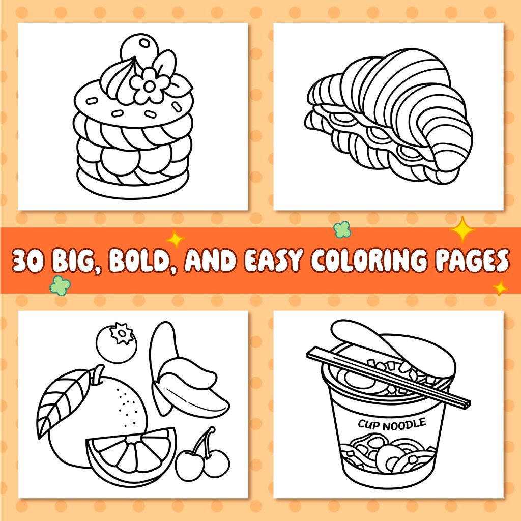 Delicious Food Coloring Book