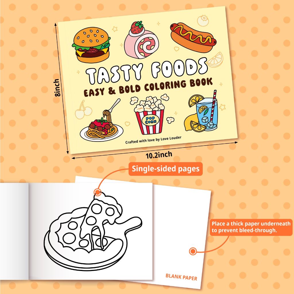 Delicious Food Coloring Book