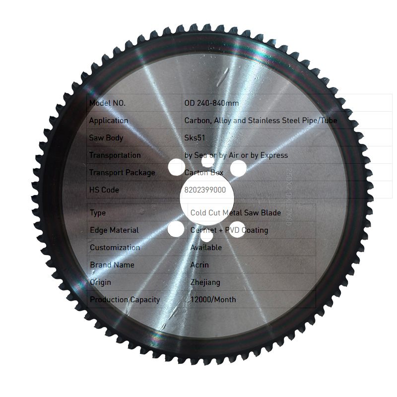 Cold Cut Metal Saw Blade