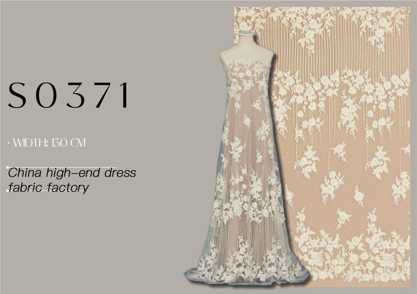 High-End Embroidered Evening Dress
