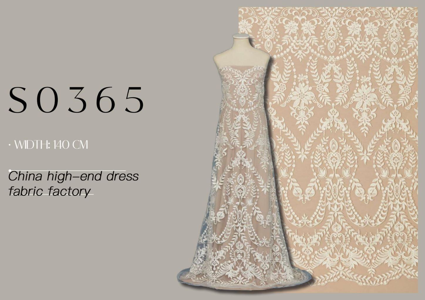 High-End Embroidered Evening Dress