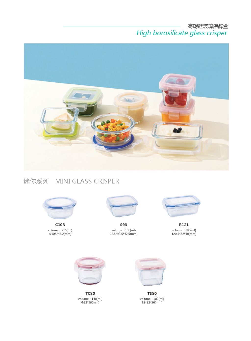 Borosilicate Glass Food Storage Container