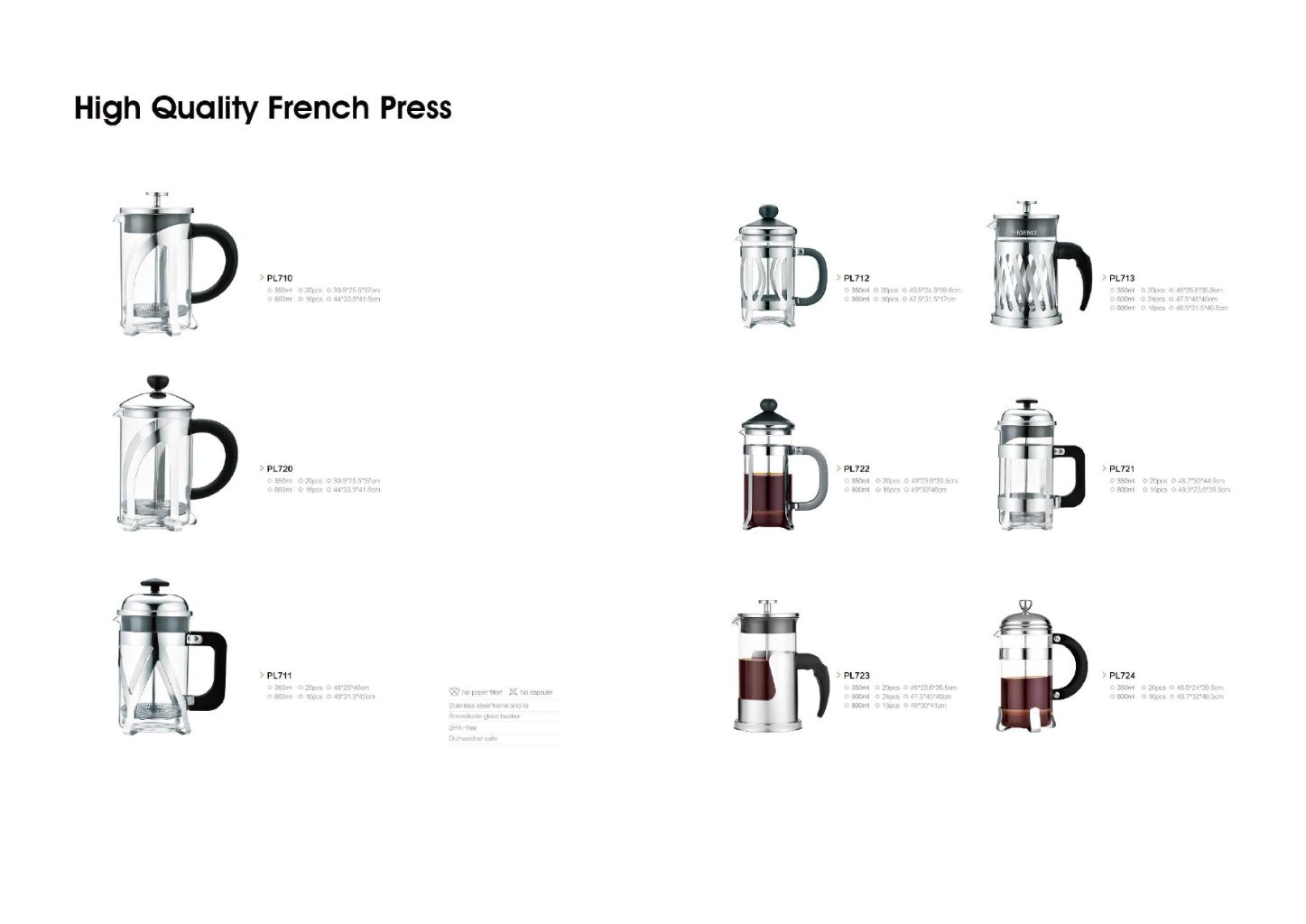 Rose Gold French Press Coffee Maker