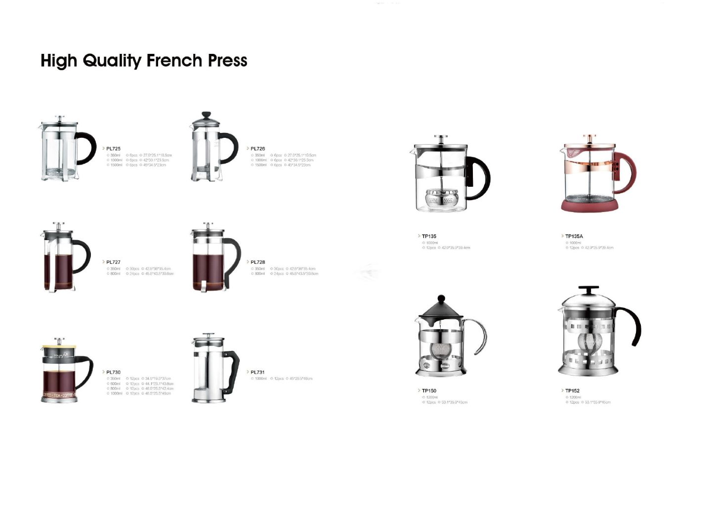 Rose Gold French Press Coffee Maker