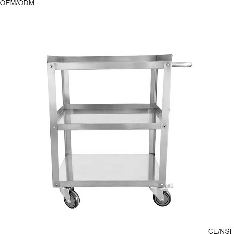 Stainless Steel Three-Tier Trolley