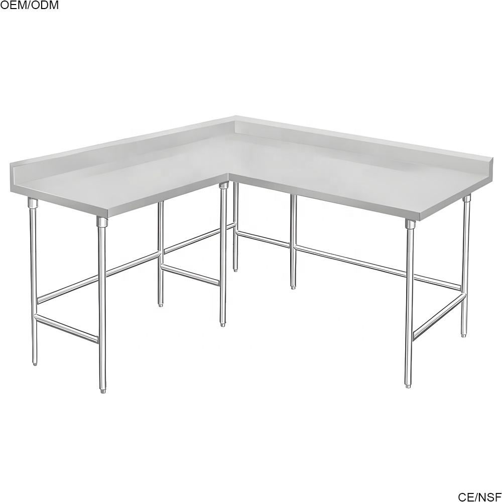 High-Quality Custom Stainless Steel L-Shaped Corner Workbench