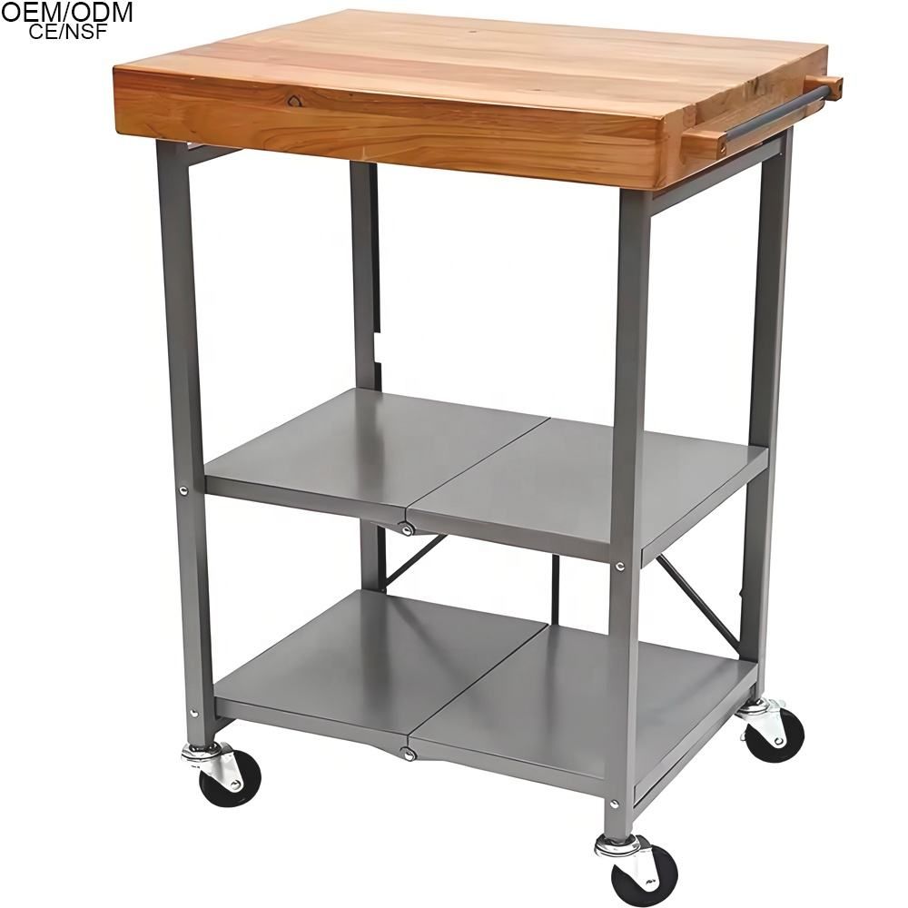 Folding Stainless Steel Storage Table
