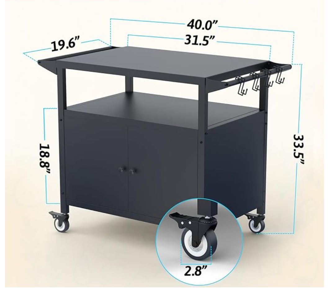 Multifunctional Outdoor BBQ Cart