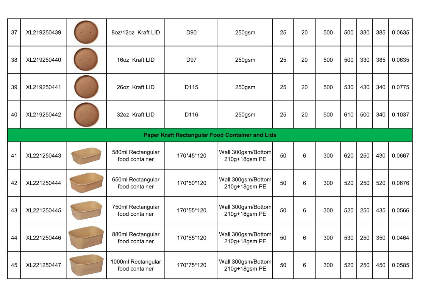 Paper Food Container