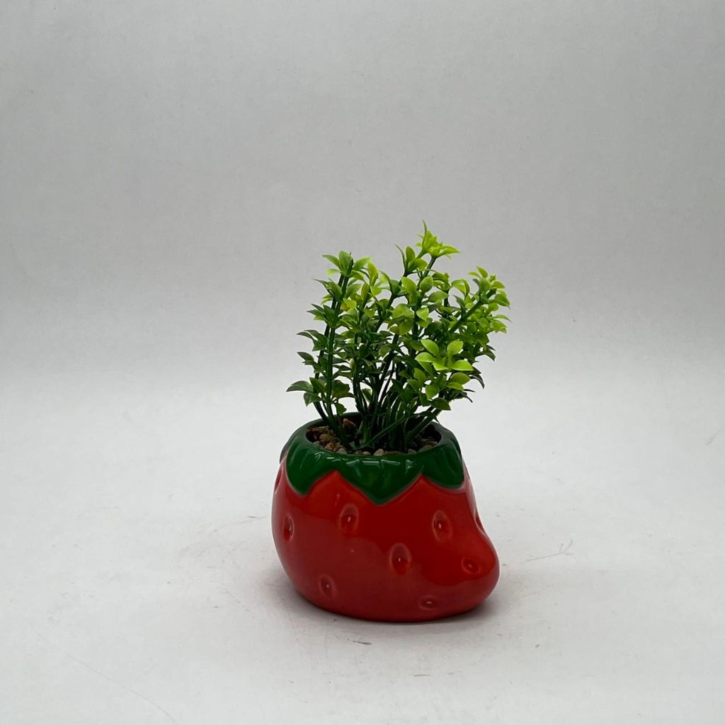 Red Dot Ceramic Flower Pot