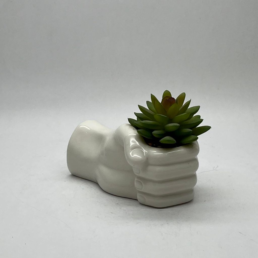 Red Dot Ceramic Flower Pot