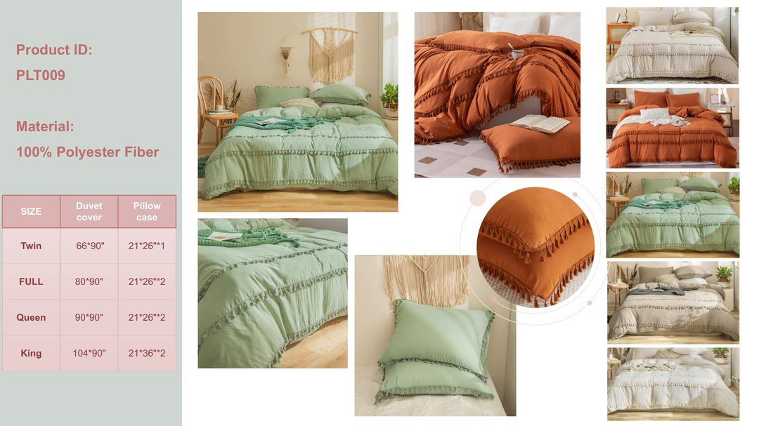 Wavy Edge Decorative Bedding Set