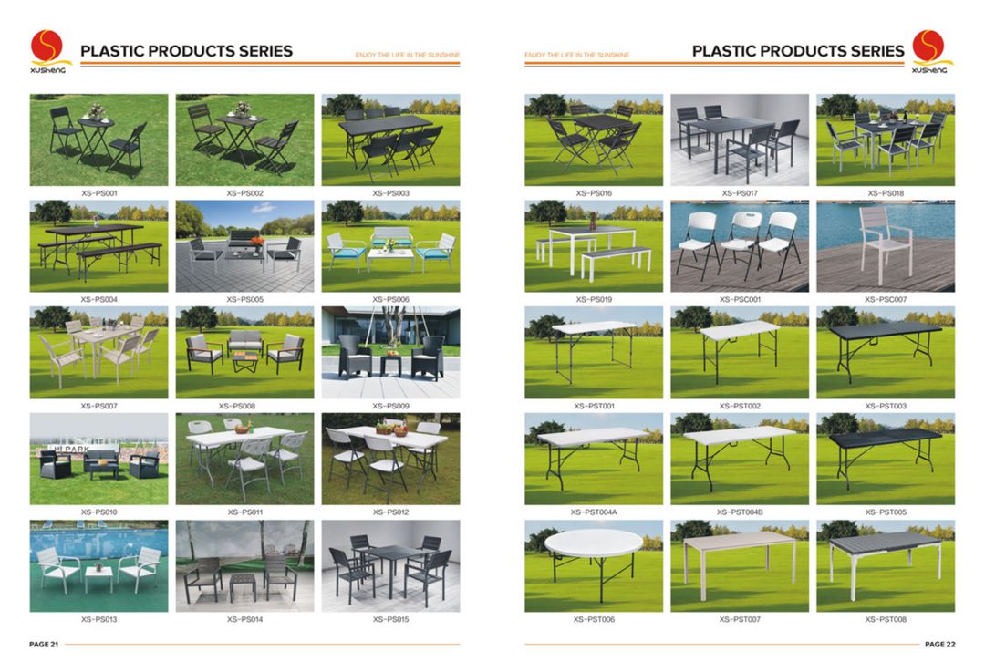 Outdoor Plastic Folding Table and Chair Set