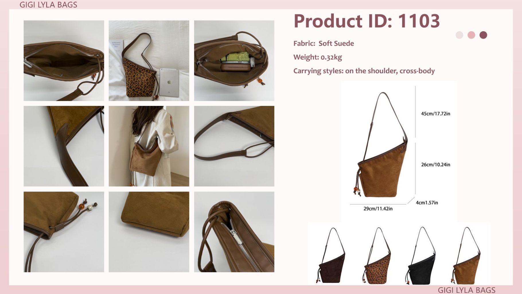 Fashion Soft Fabric Crossbody Bag