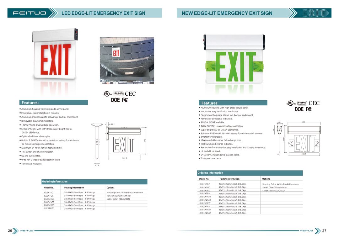 LED Emergency Exit Sign