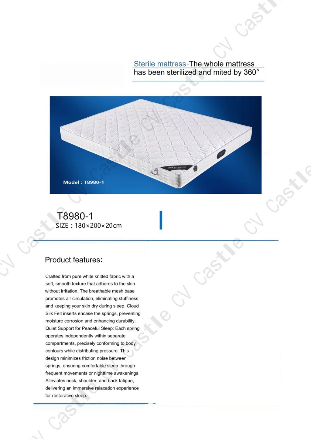 Easy Sleep 360-Degree Disinfecting Mattress