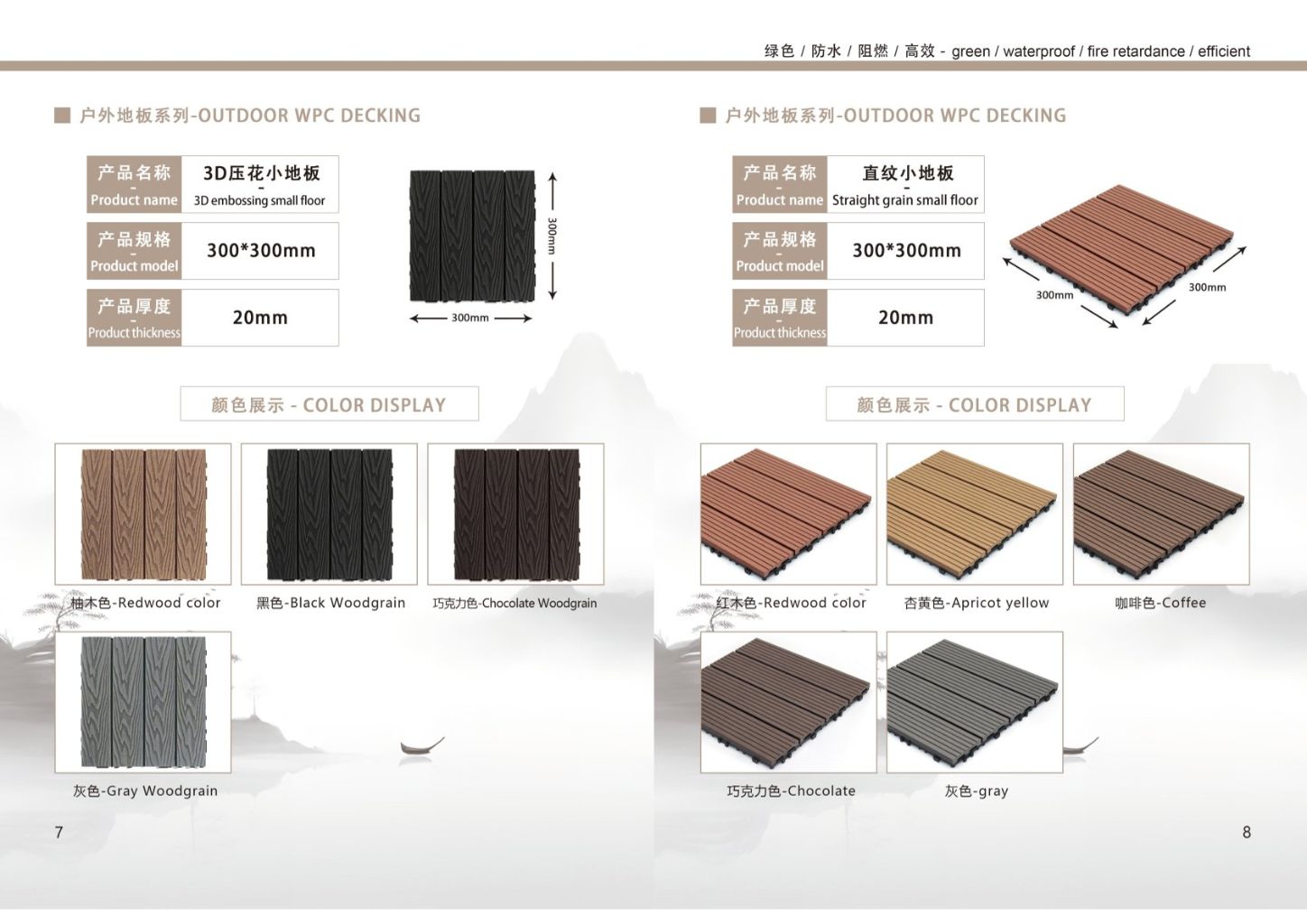 Outdoor Waterproof Wood-Plastic Flooring