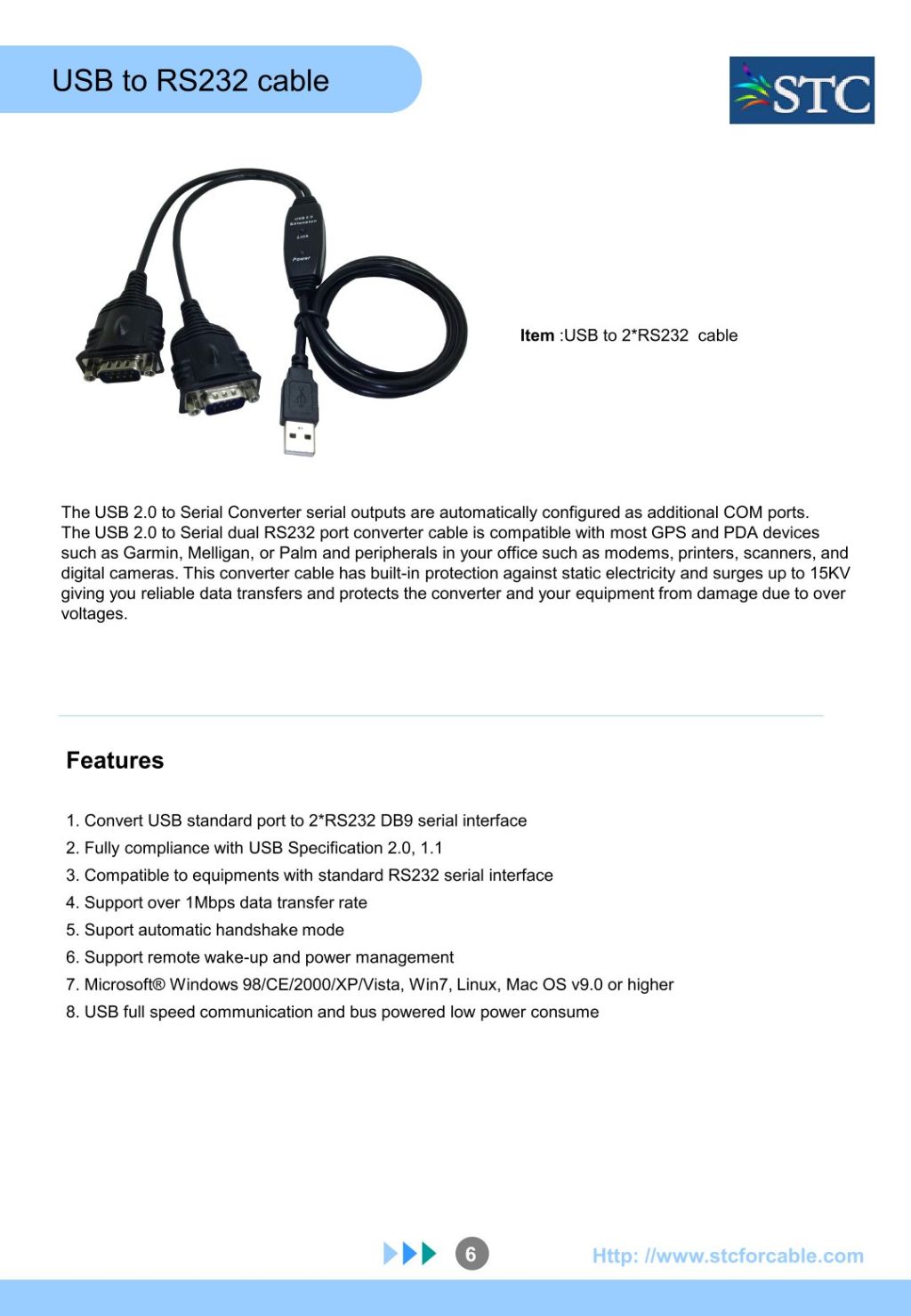 USB to RS232 Serial Converter