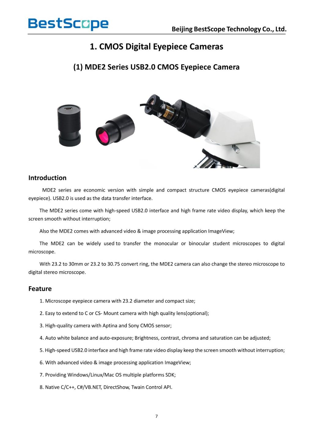 CMOS Digital Eyepiece Camera