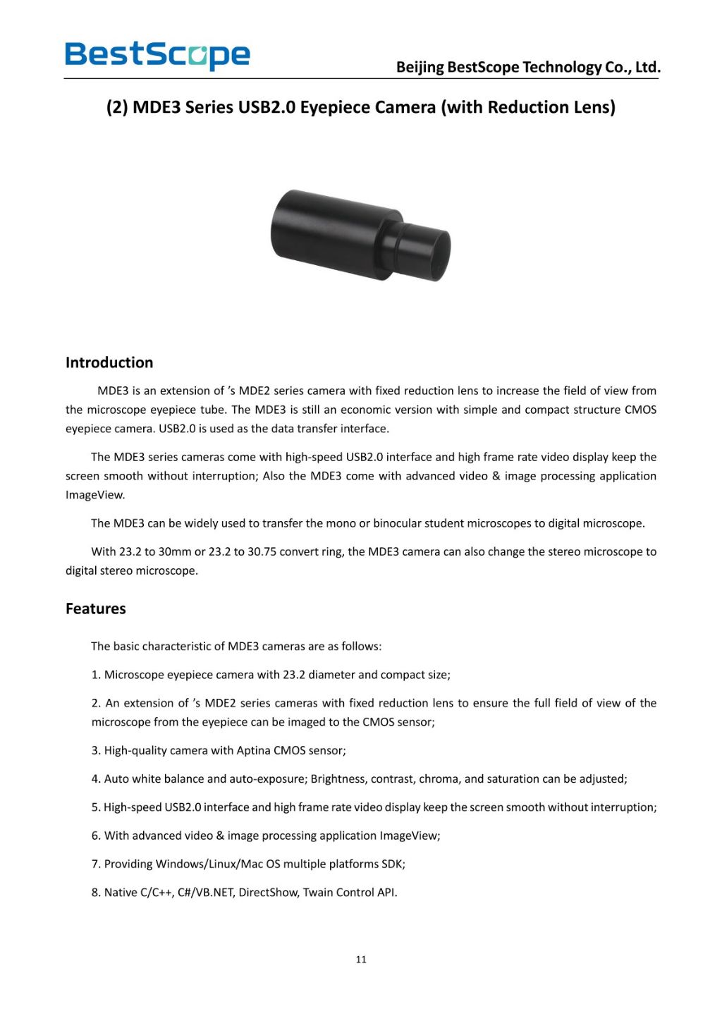 CMOS Digital Eyepiece Camera