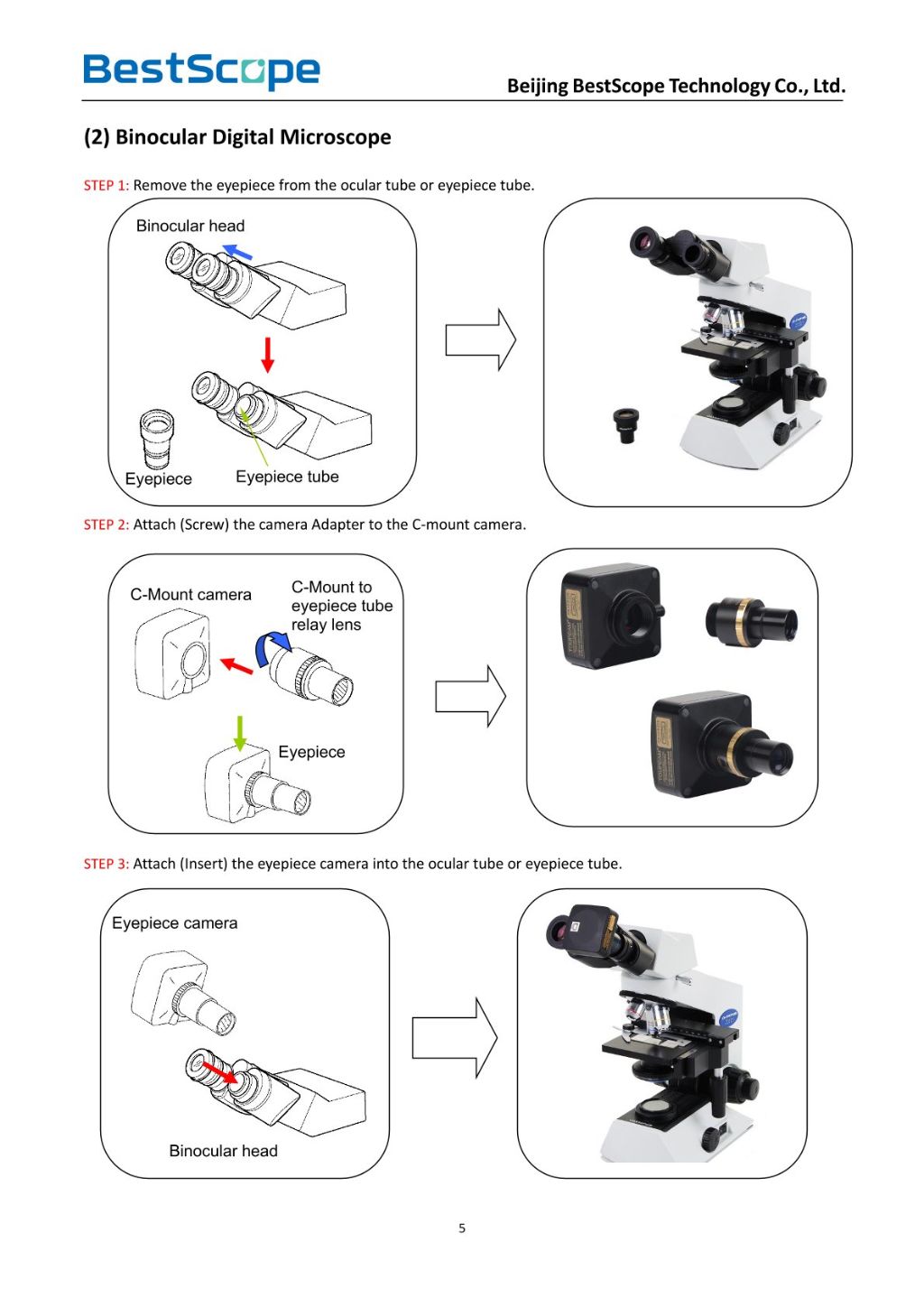 Trinocular Digital Microscope