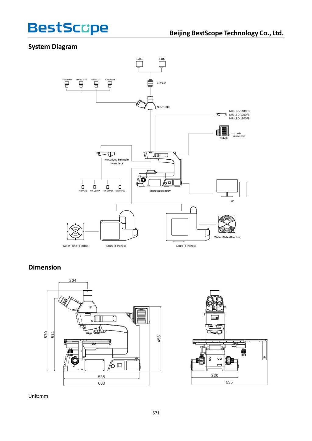 BS-4050NIR Near Infrared Industrial Microscope