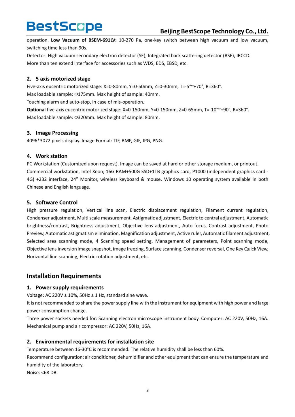 BSEM-691 Tungsten Filament Scanning Electron Microscope