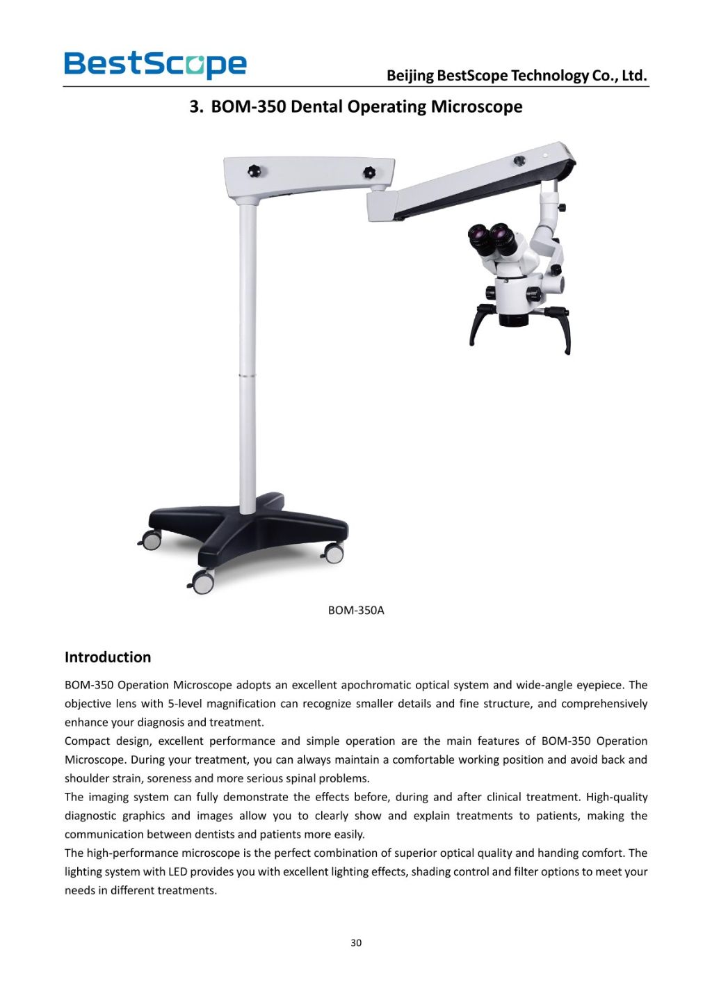 BOM-350 Dental Surgical Microscope