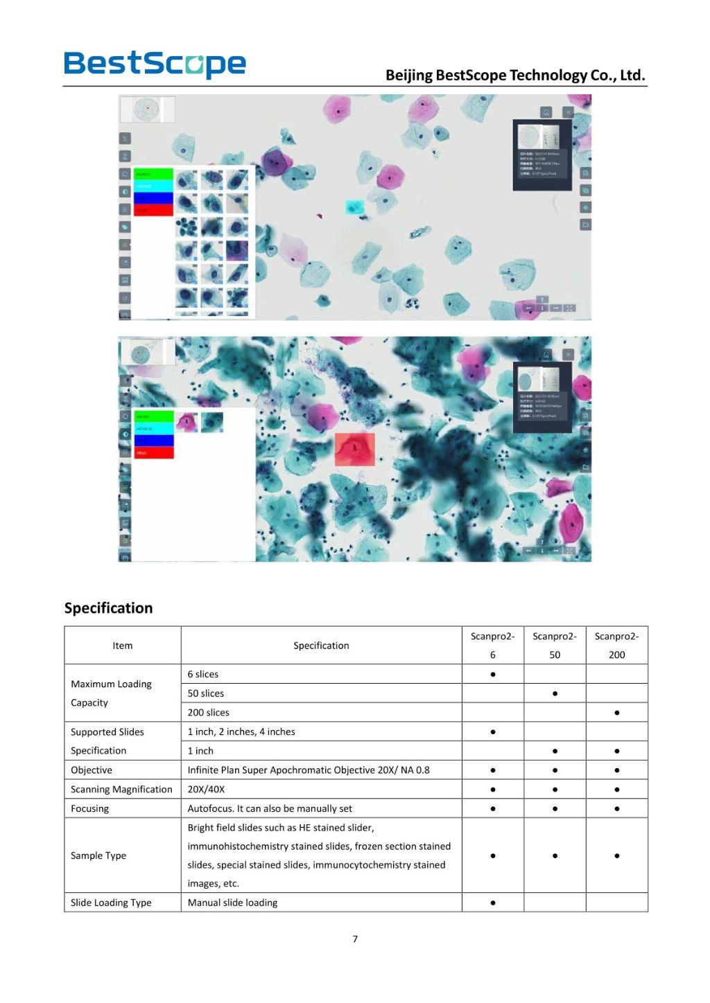 High-Performance Pathology Slide Scanner