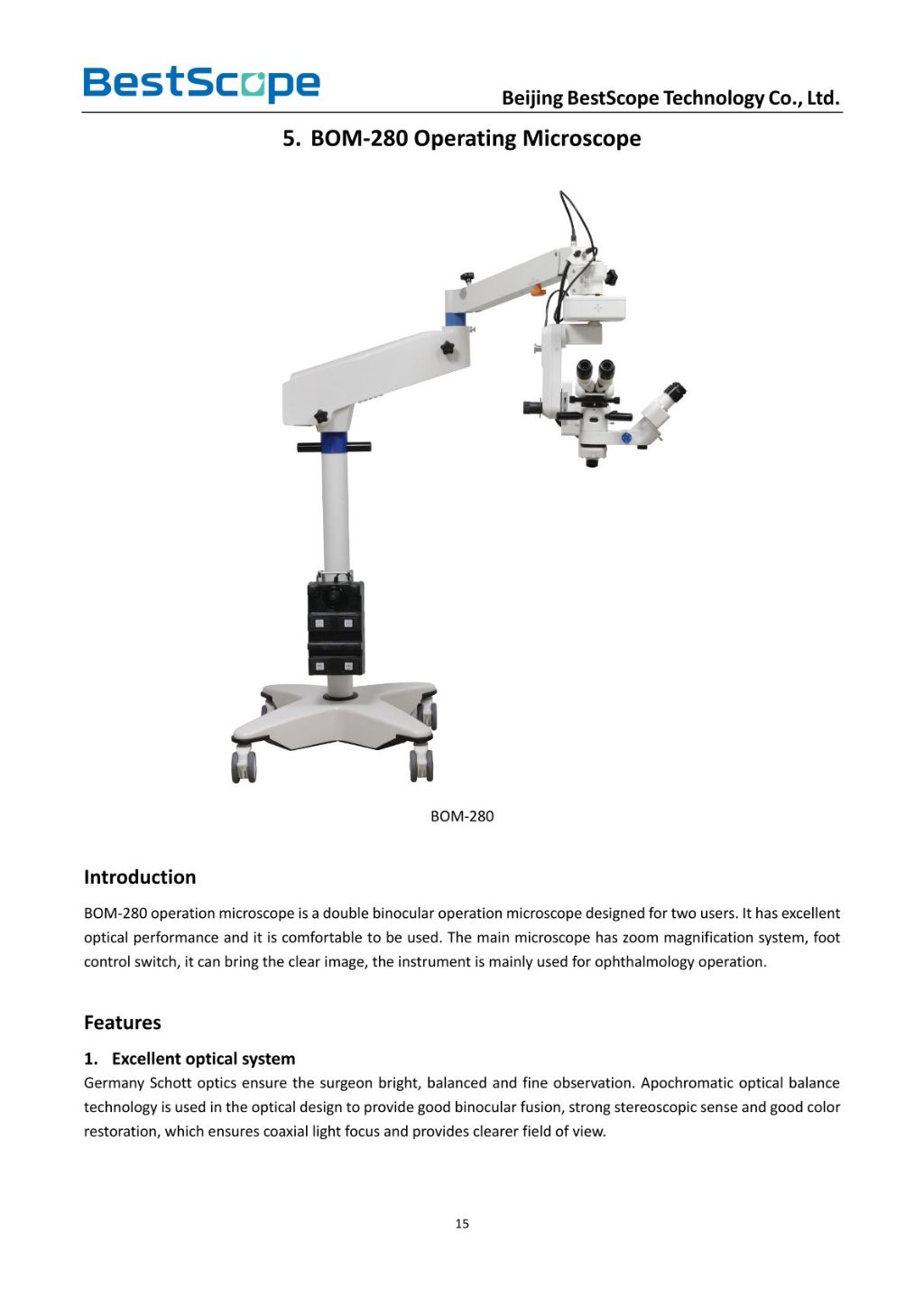 BOM-280 Binocular Operating Microscope