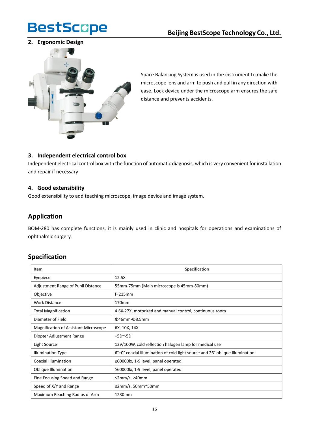 BOM-280 Binocular Operating Microscope