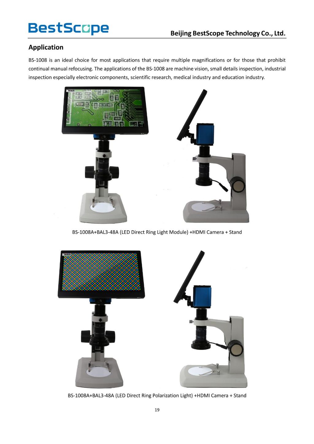 BS-1002LCD1 Digital LCD Video Microscope